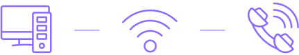 Icons: TV, Internet, and Phone