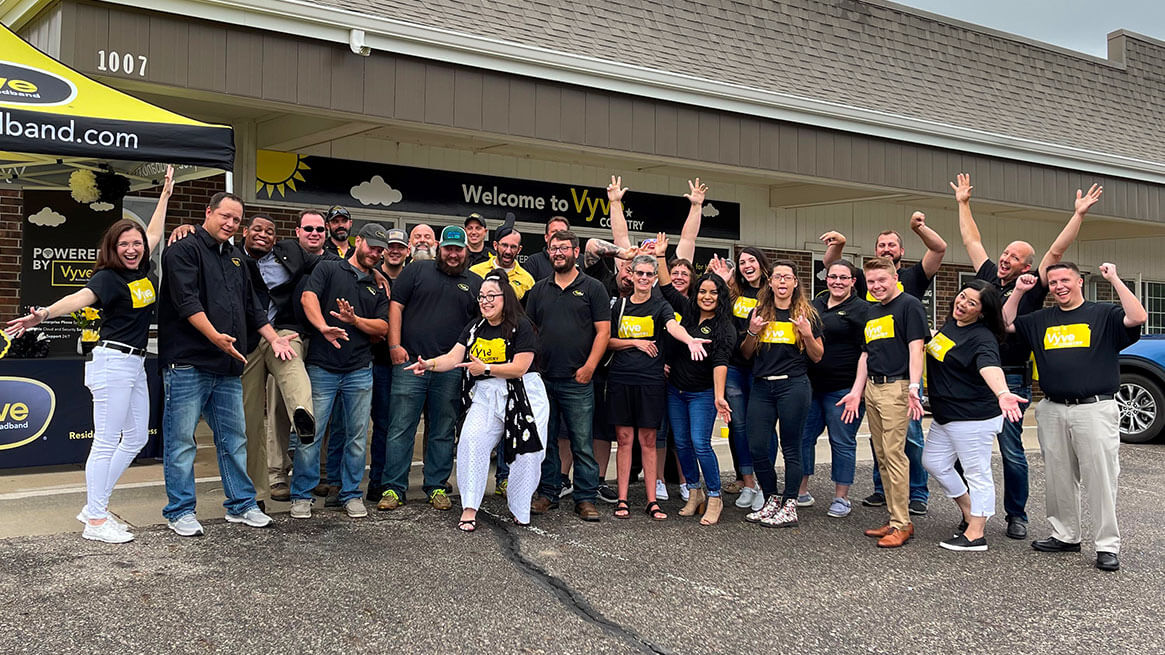 Vyve Hays team showing their fun side